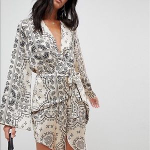 Love & Other Things Paisley Wrap Dress